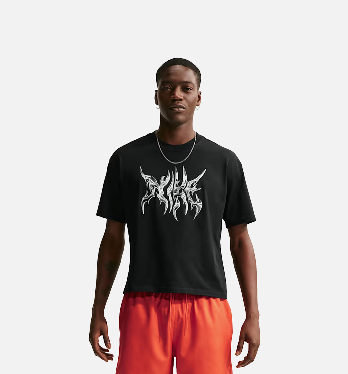 Sportwear Boxy Mens Short Sleeve Shirt - Black
