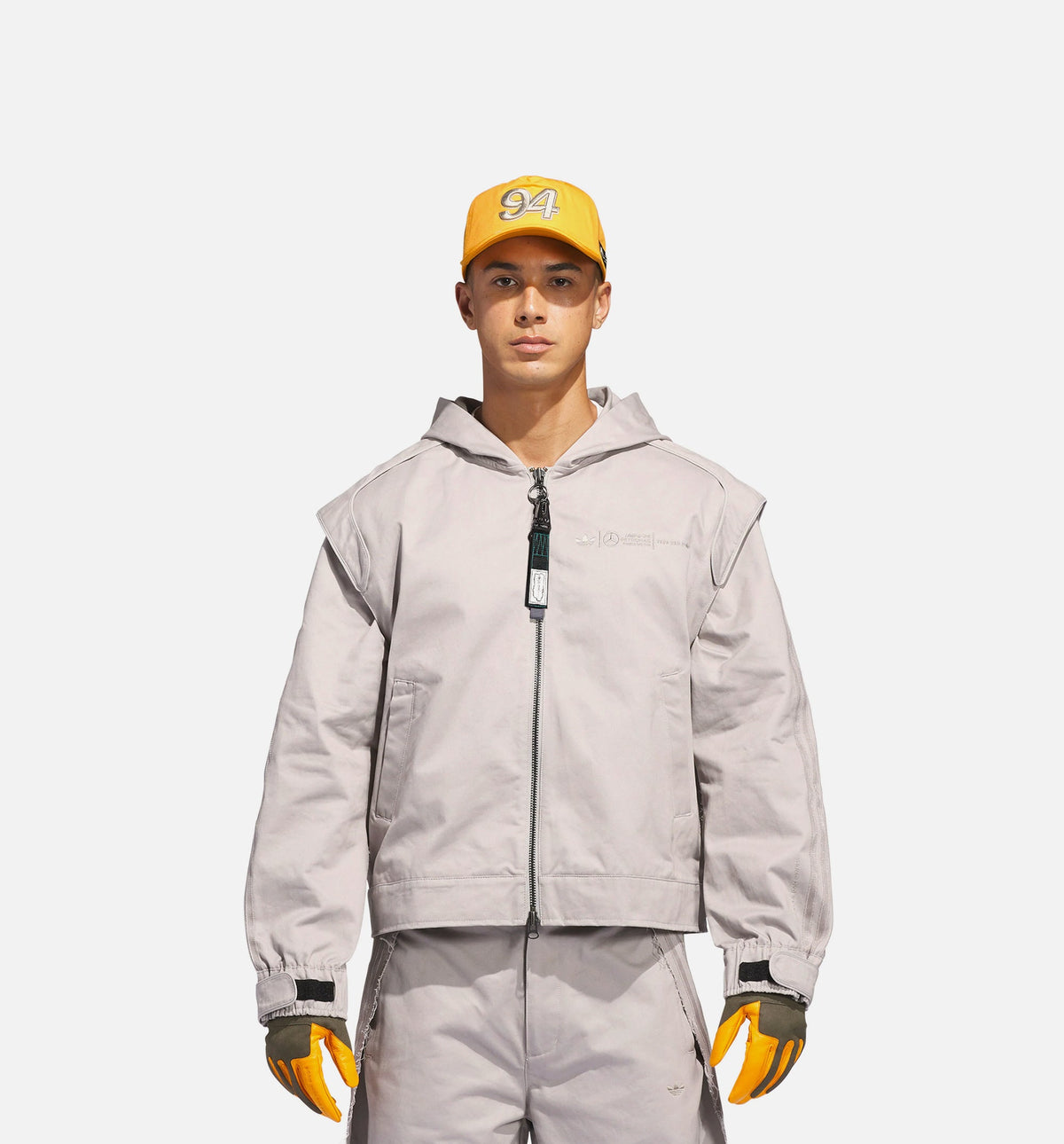 Bad Bunny x Mercedes AMG Petronas F1 Zip Up Mens Jacket - Granite