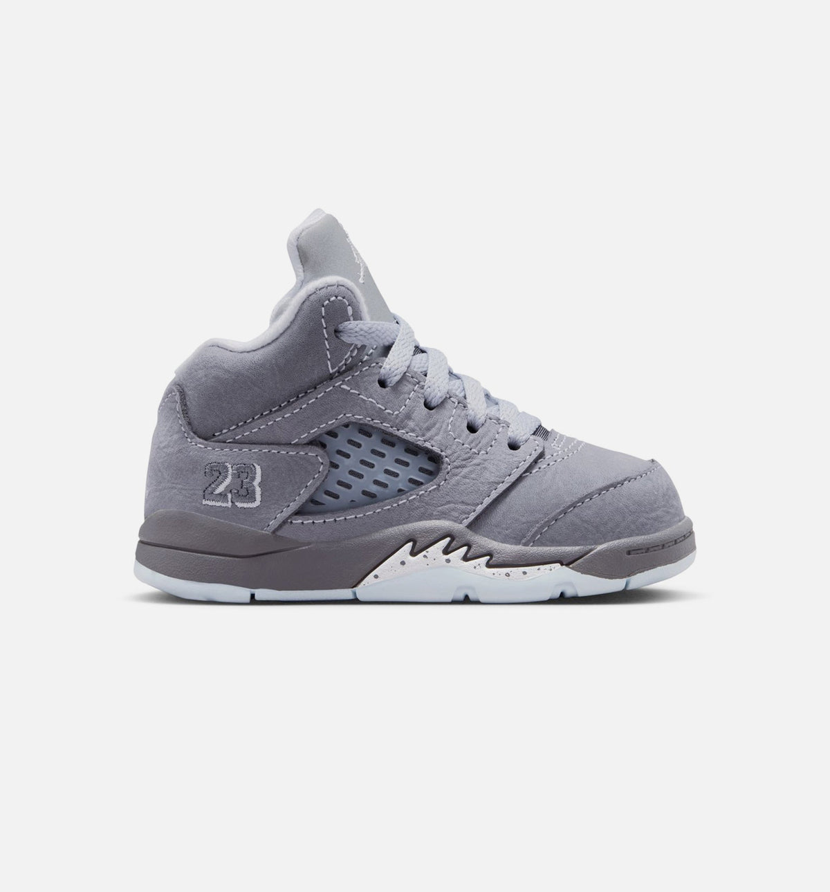 Air Jordan 5 Retro Wolf Grey Infant Toddler Lifestyle Shoe - Light Graphite/White/Wolf Grey