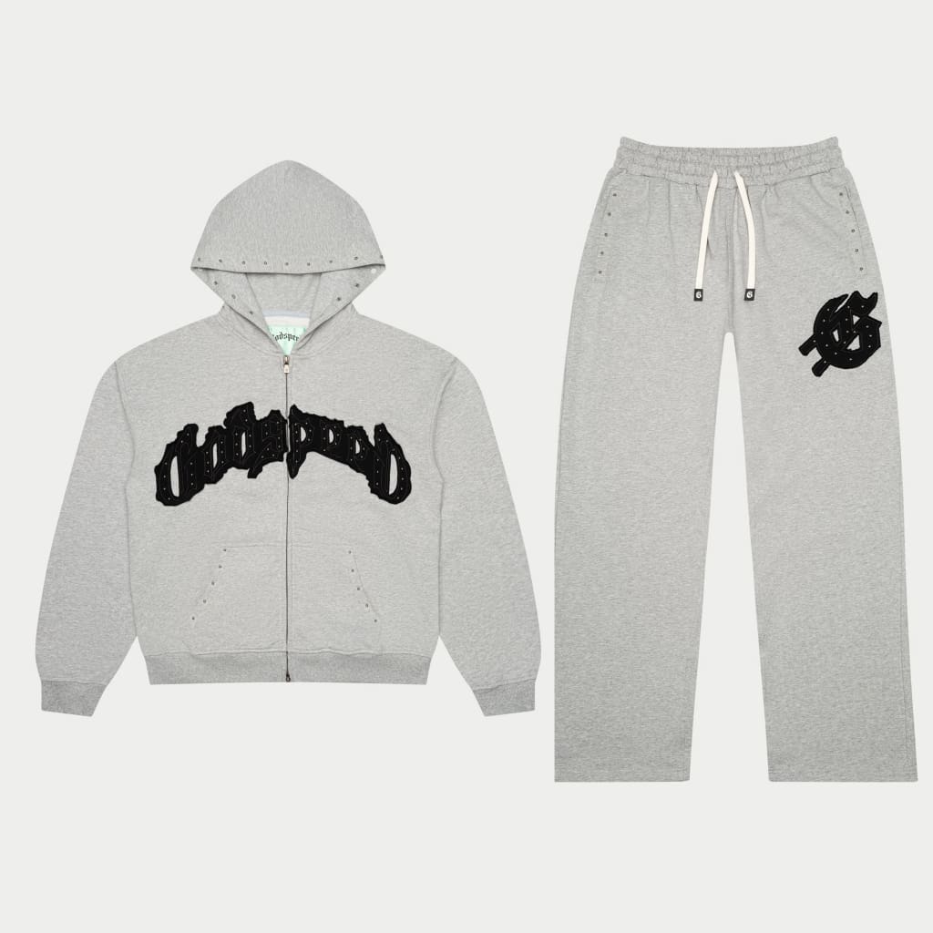 Symmetric Studded Set (Grey/Black)