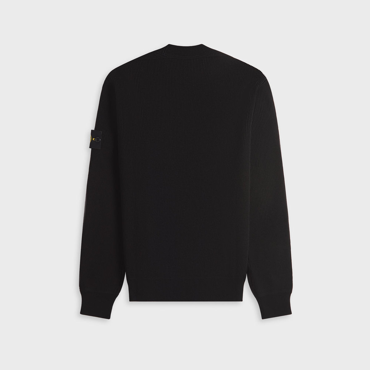Stone Island Ribbed Soft Organic Cotton Sweater - Black