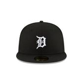 Detroit Tigers Basic Black and White 59FIFTY Fitted Hat