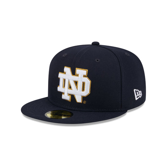 Notre Dame Fighting Irish Black on Black 59FIFTY Fitted Hat