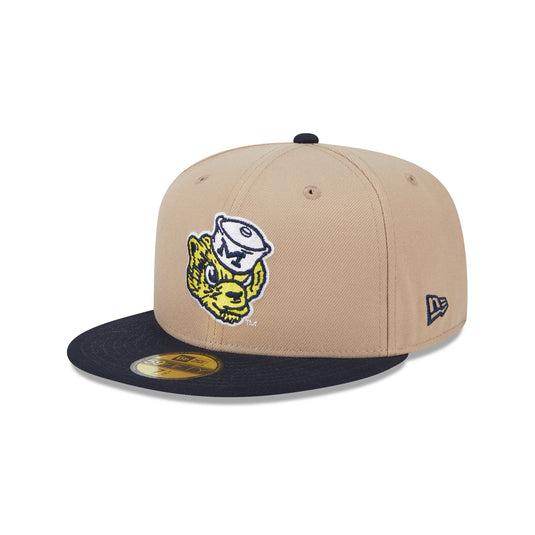 Michigan Wolverines Camel 59FIFTY Fitted Hat