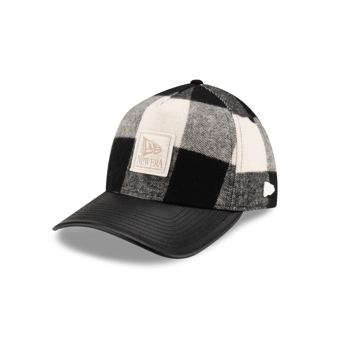 Lumber Plaid College White 9FORTY A-Frame Adjustable Hat