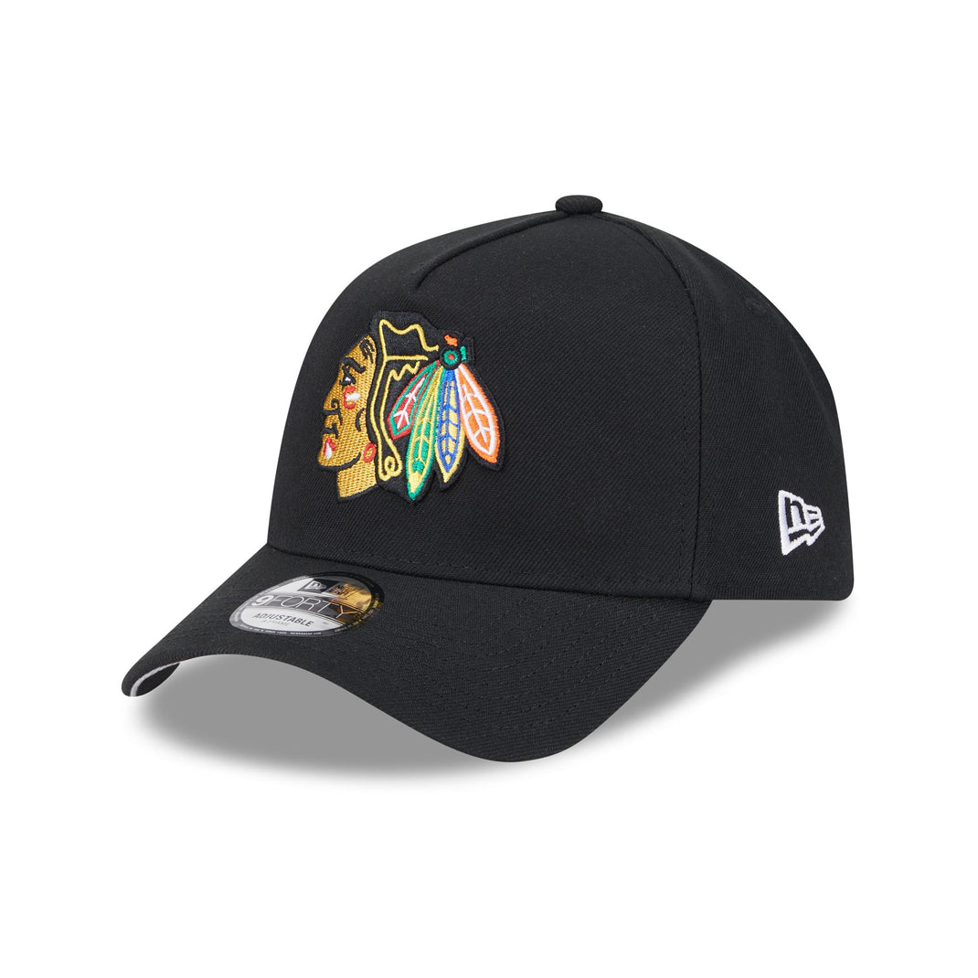 Chicago Blackhawks Linen 9FORTY M-Crown Snapback Hat