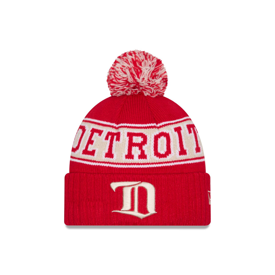 Detroit Red Wings Retro Pom Knit Hat