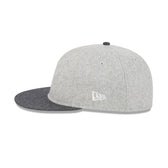 New Era Cap Heather Gray Melton Wool Retro Crown 59FIFTY Fitted Hat