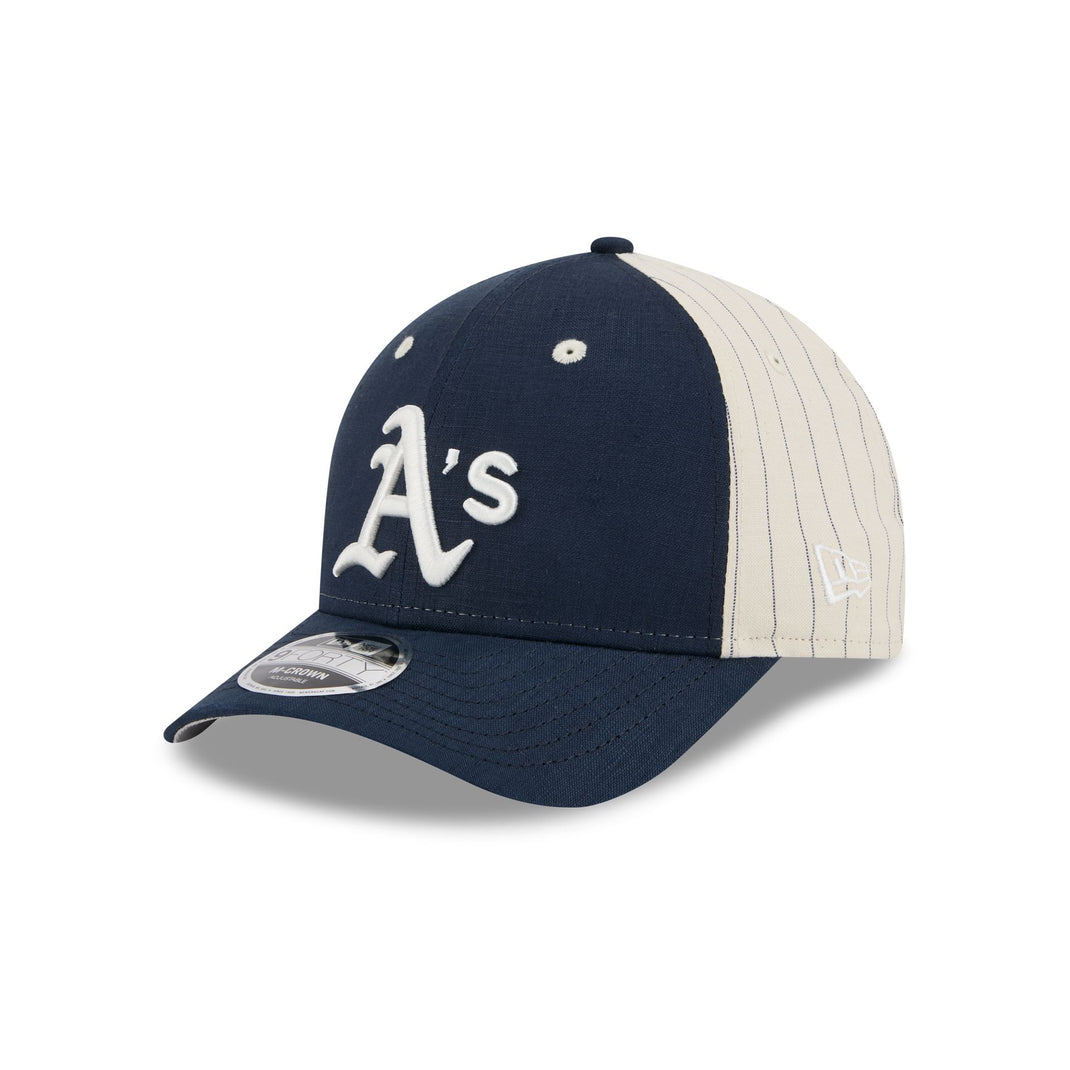 Athletics Pinstripe Linen 9FORTY M-Crown A-Frame Snapback Hat