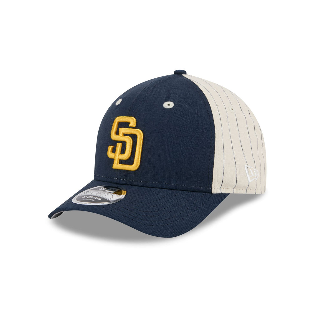 San Diego Padres Pinstripe Linen 9FORTY M-Crown A-Frame Snapback Hat