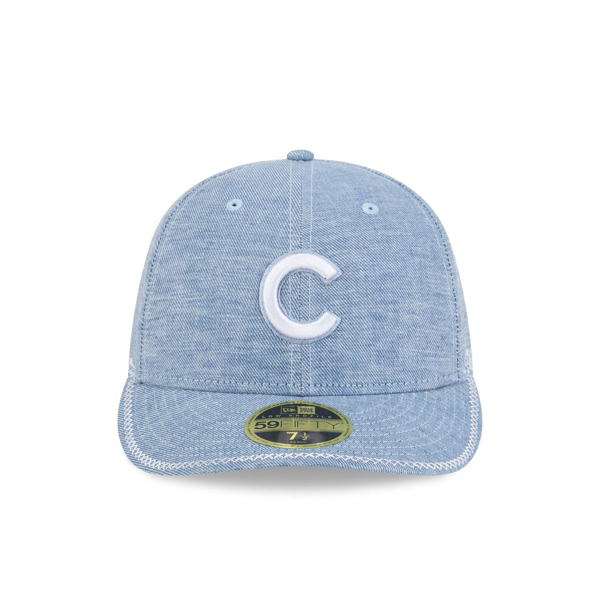 Chicago Cubs Hand Stitched Chambray Low Profile 59FIFTY Fitted Hat