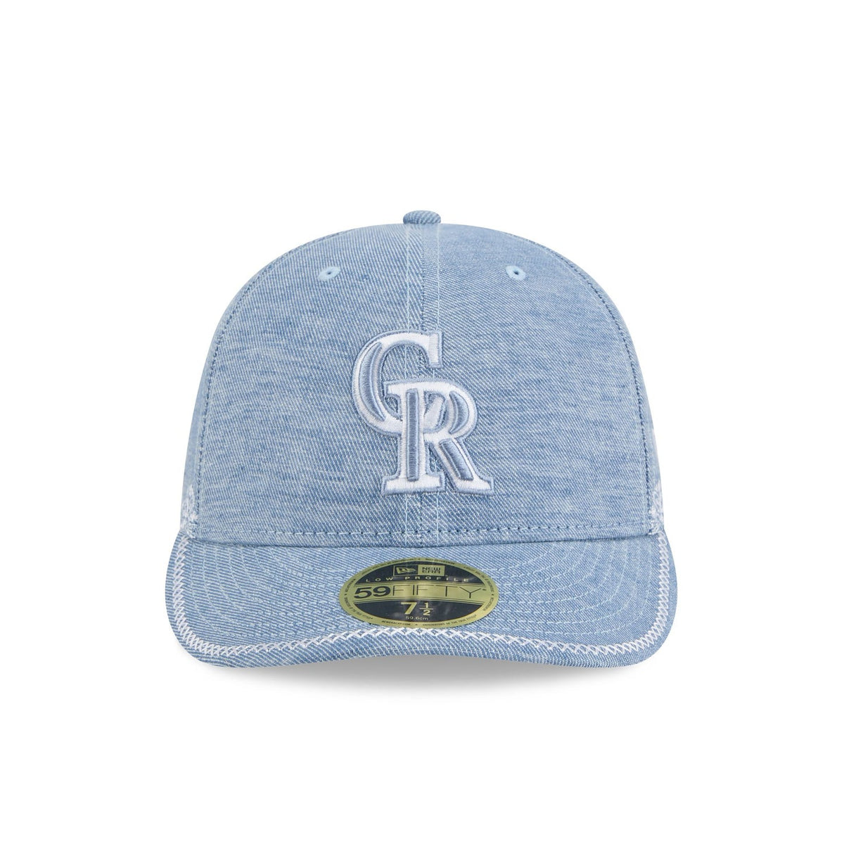 Colorado Rockies Hand Stitched Chambray Low Profile 59FIFTY Fitted Hat