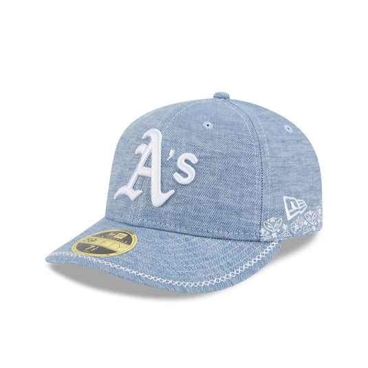 Chicago Cubs Hand Stitched Chambray Low Profile 59FIFTY Fitted Hat