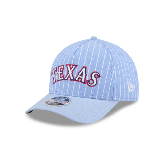 Houston Astros Pinstripe Linen 9FORTY M-Crown A-Frame Snapback Hat