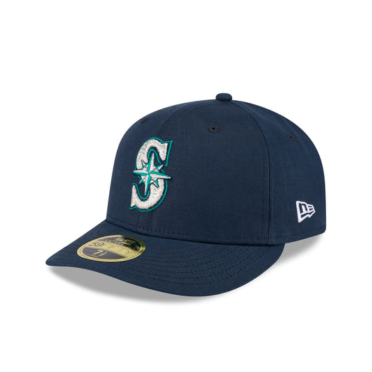 Seattle Mariners Hand Stitched Chambray Low Profile 59FIFTY Fitted Hat