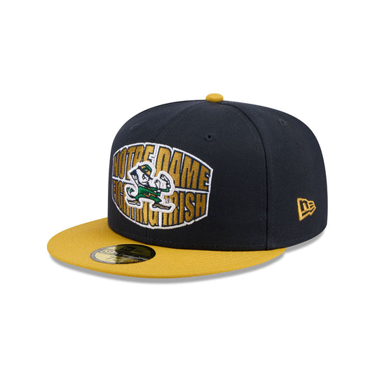 Notre Dame Fighting Irish Black on Black 59FIFTY Fitted Hat