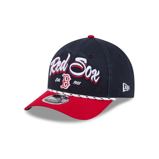 Boston Red Sox Pinstripe Linen 9FORTY M-Crown A-Frame Snapback Hat