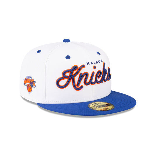 New York Knicks Black & White 59FIFTY Fitted Hat