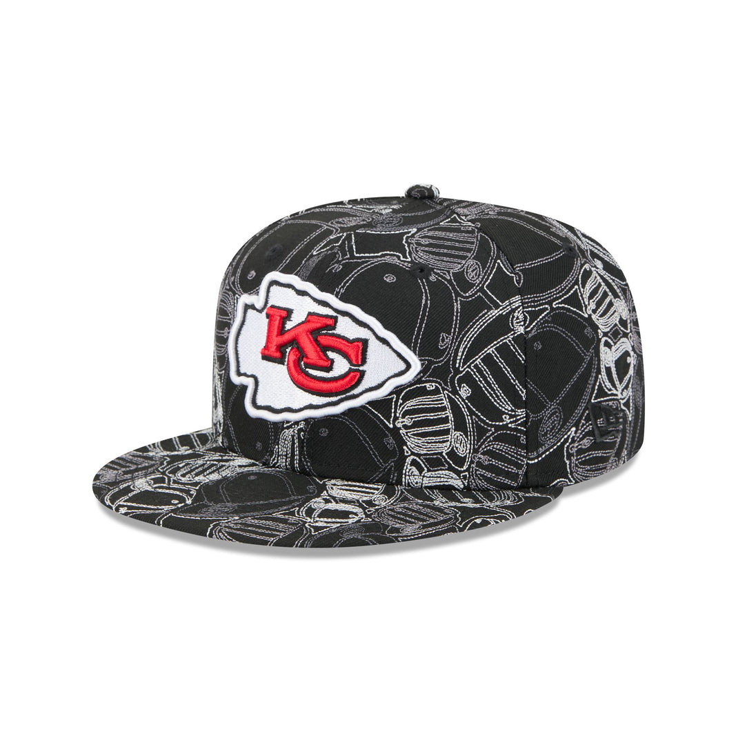 Kansas City Chiefs Black & White 59FIFTY Fitted Hat