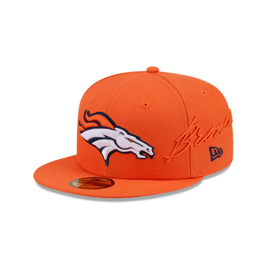 Denver Broncos Black & White 59FIFTY Fitted Hat