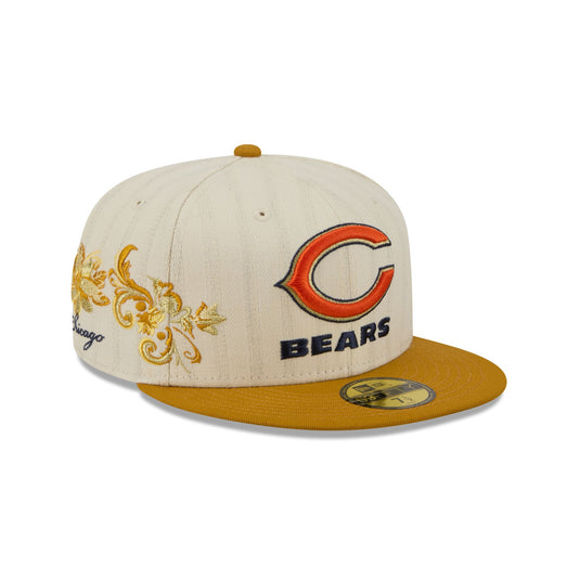Chicago Bears Black & White 59FIFTY Fitted Hat