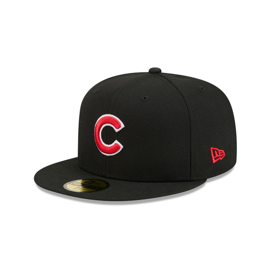 Chicago Cubs Blackout Basic 59FIFTY Fitted Hat