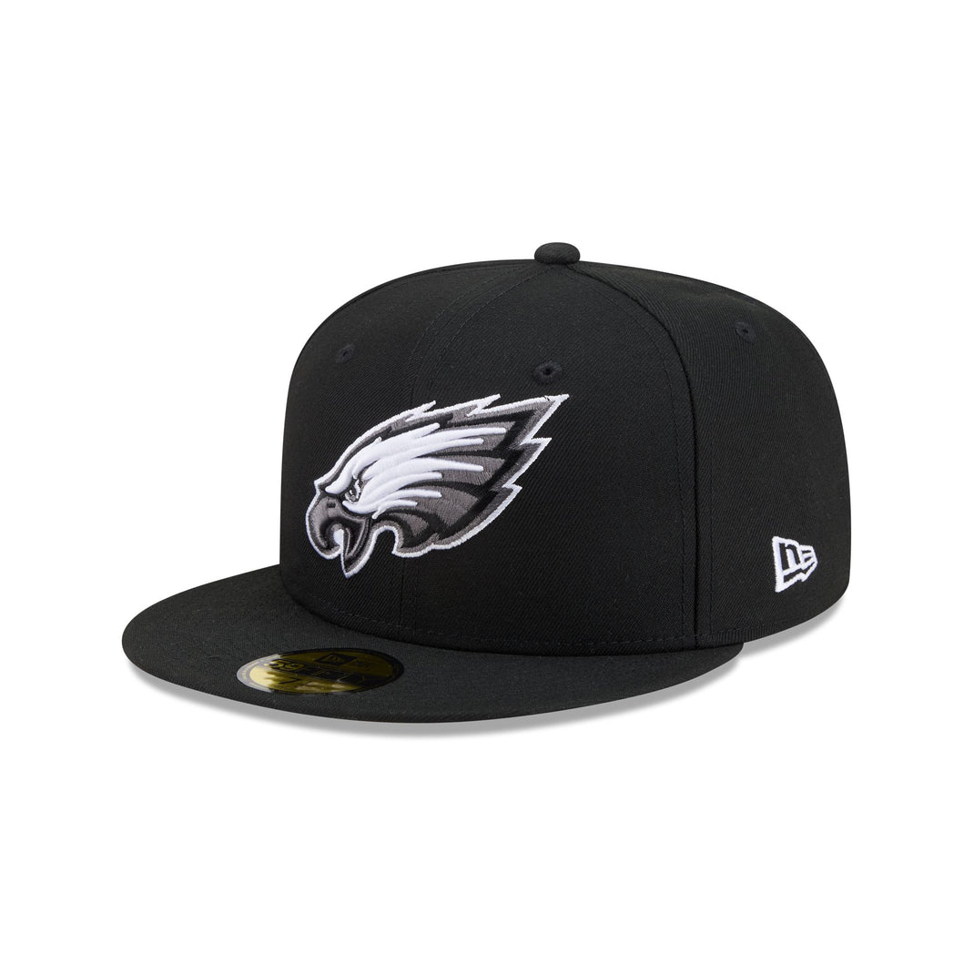 Philadelphia Eagles Black & White 59FIFTY Fitted Hat