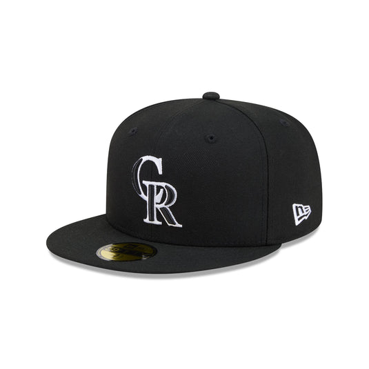 Colorado Rockies Blackout Basic 59FIFTY Fitted Hat