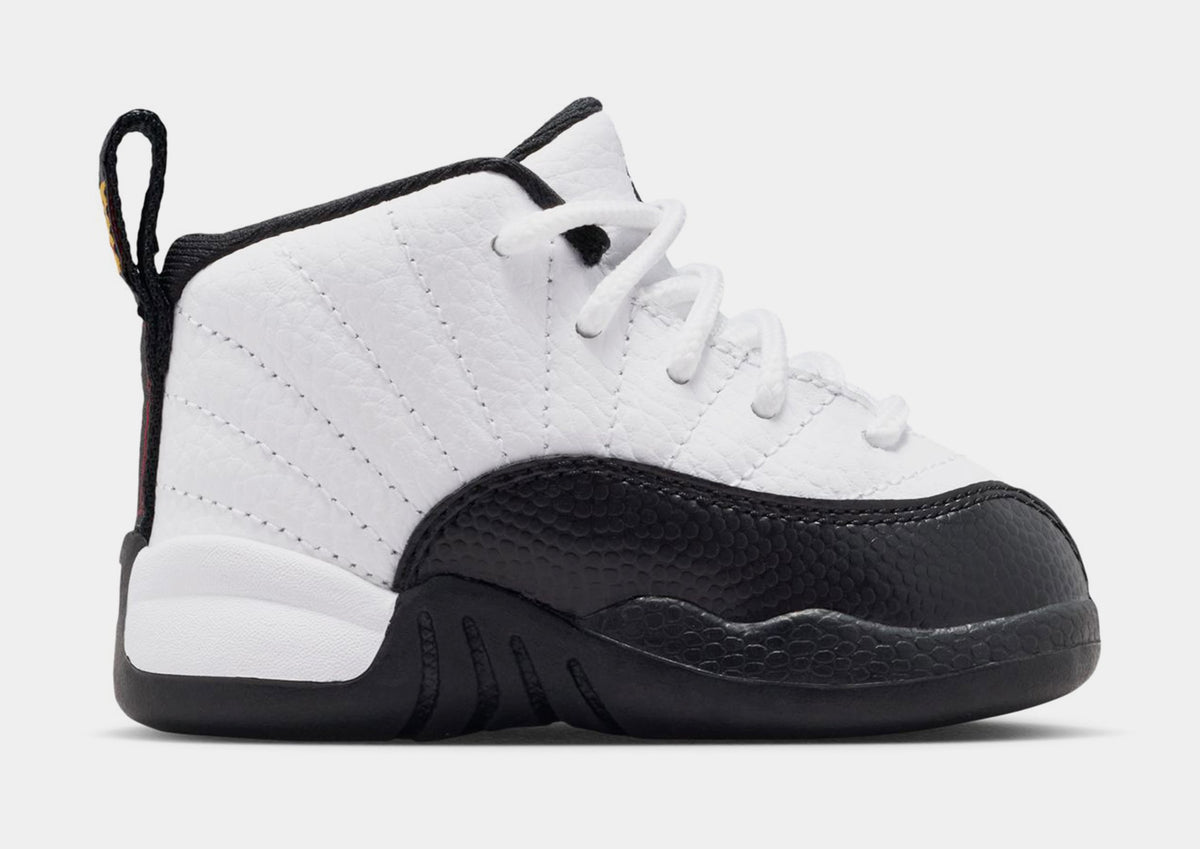 Air Jordan 12 Retro Taxi Infant Toddler Lifestyle Shoes (White/Black/Taxi)