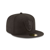 Las Vegas Raiders Black on Black 59FIFTY Fitted Hat