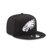 Philadelphia Eagles Basic Black and White 9FIFTY Snapback Hat