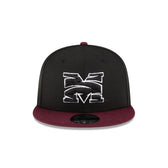 Morehouse Tigers Black Maroon 9FIFTY Snapback Hat