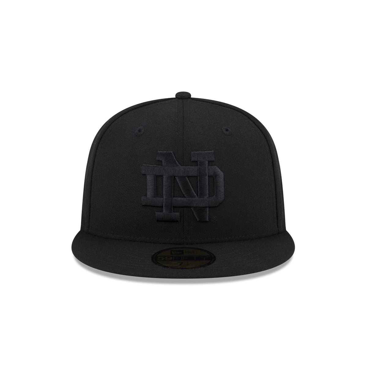 Notre Dame Fighting Irish Black on Black 59FIFTY Fitted Hat