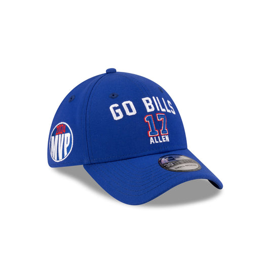 Buffalo Bills Josh Allen MVP Royal Blue 39THIRTY Stretch Fit Hat