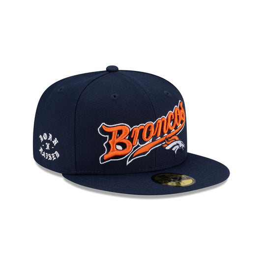 Denver Broncos Black & White 59FIFTY Fitted Hat