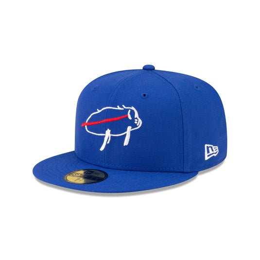 Buffalo Bills Black & White 59FIFTY Fitted Hat