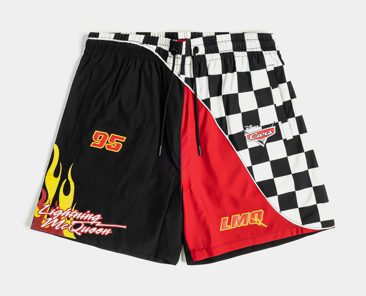 Disney Pixar Cars By Shoe Palace Flags Hybrid Mens Shorts (Black/Red)