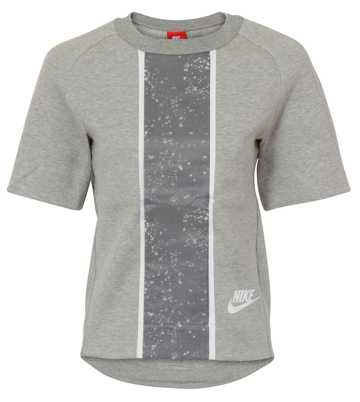 Nike Womens Tech Fleece S/S Crew in Grey