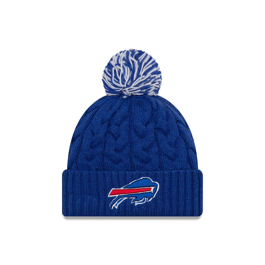 Buffalo Bills Team Stripes Pom Knit Hat