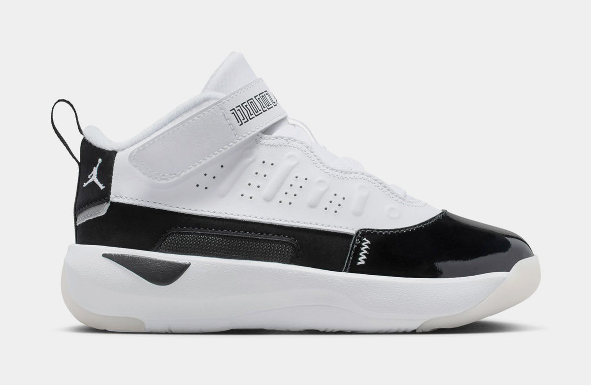 Max Aura 7 Preschool Basketball Shoes (White/Summit White/Black)