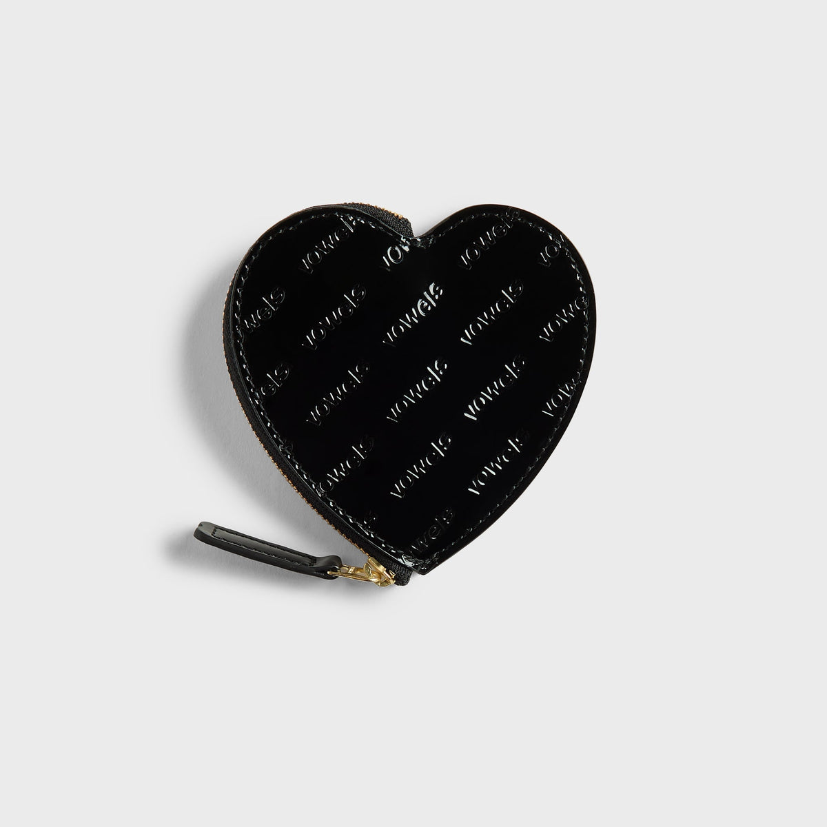 vowels Graphic Cardholder - Black
