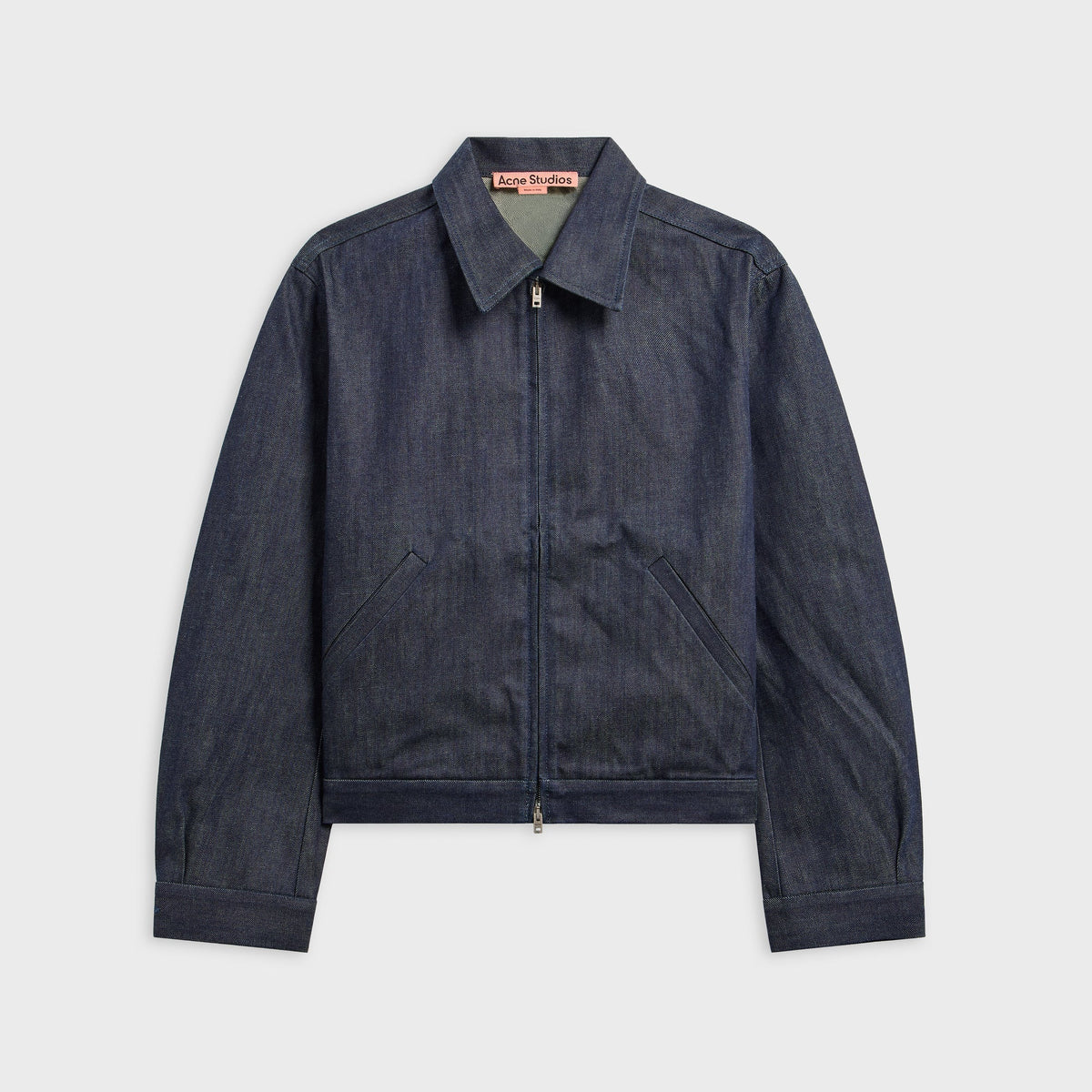 Acne Studios Branded Selvedge Denim Jacket - Indigo Blue