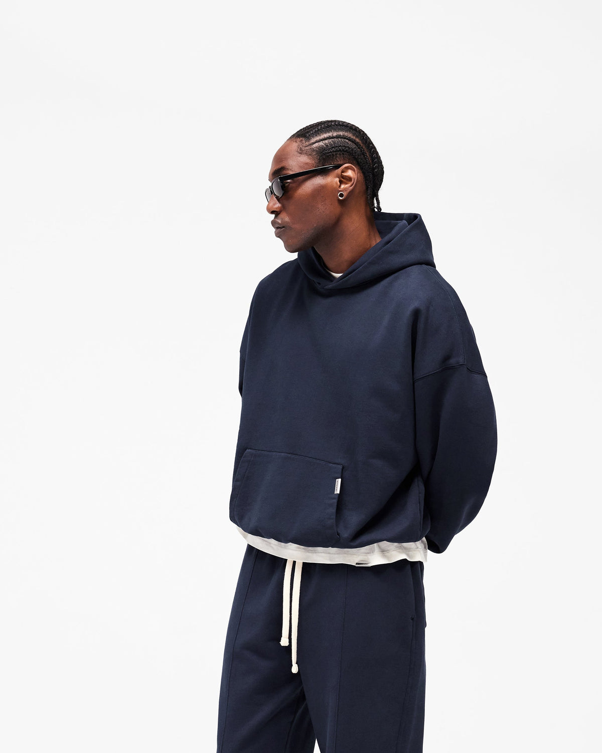 Initial Oversized Hoodie - Midnight Navy
