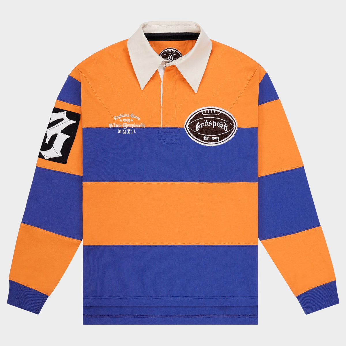 Classic Field Rugby Shirt (Orange Blue)