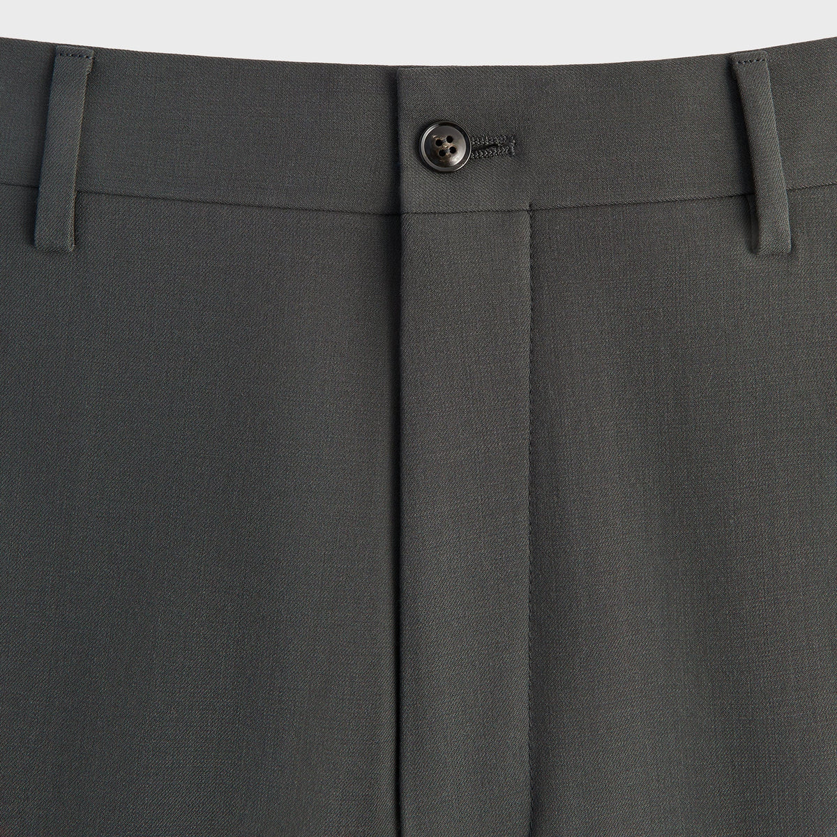 Giorgio Armani &Kin Milano Crepe Flat Front Trouser - Dark Ash