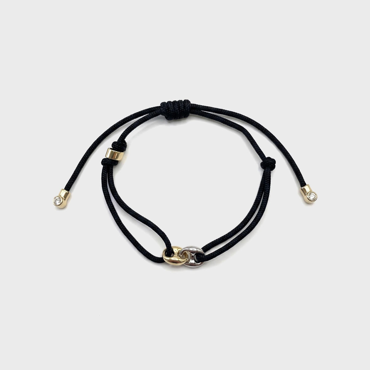 Greg Yuna Double Mariner Adjustable Cord Bracelet - Gold / Silver
