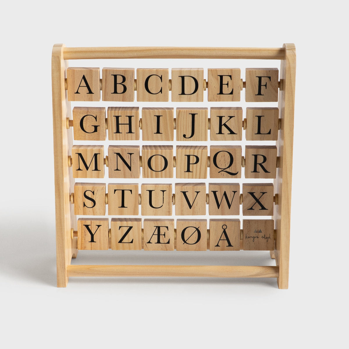 Konges Sløjd ABC Wooden Block Frame - Multi