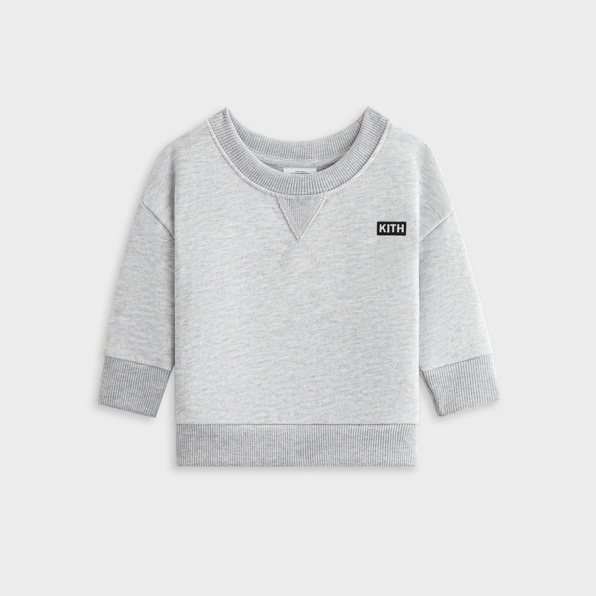 Kith Baby Long Sleeve Nelson Crewneck - Light Heather Grey