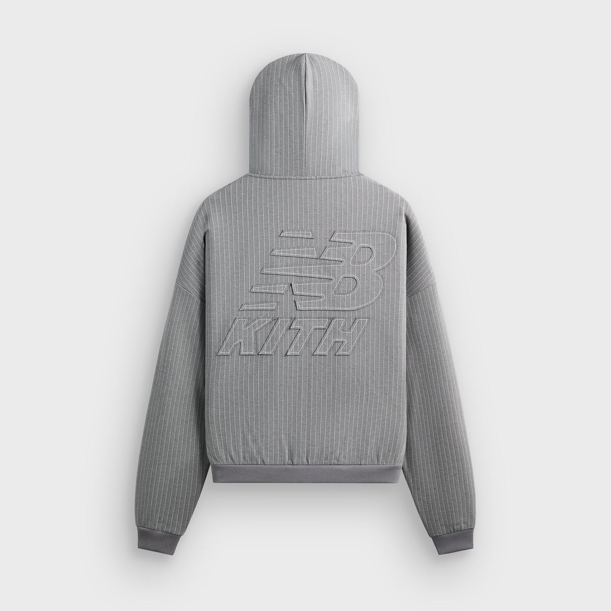Kith & New Balance Pinstripe Braxton Zip Hoodie - Smoke
