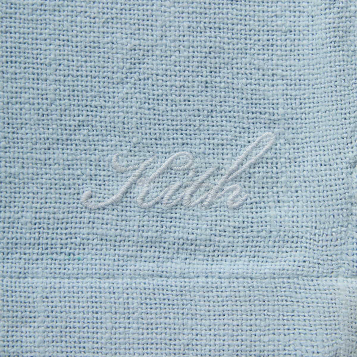 Kith Soft Woven Cropped Beckham Camp Collar Shirt - Light Indigo